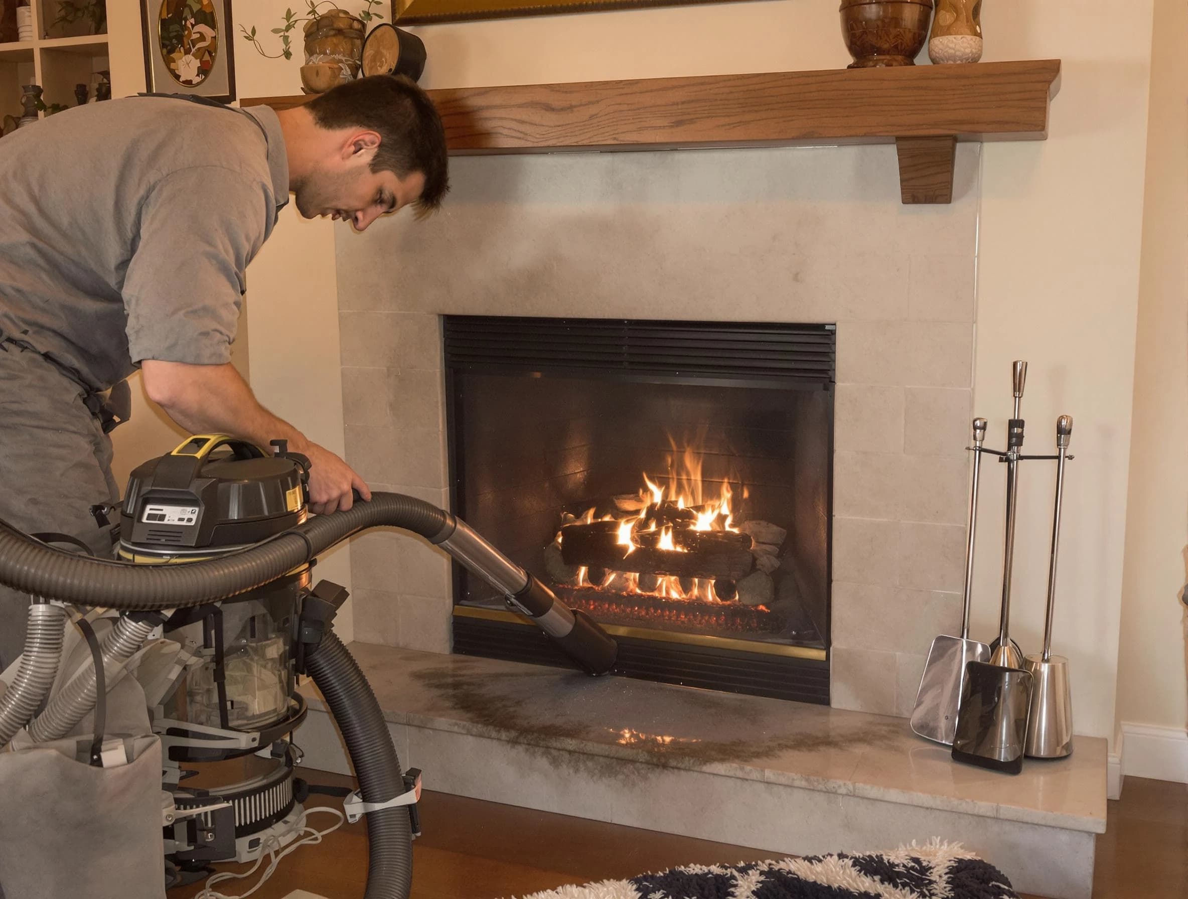 Routine fireplace upkeep by Belen Chimney Sweep in Belen, NM