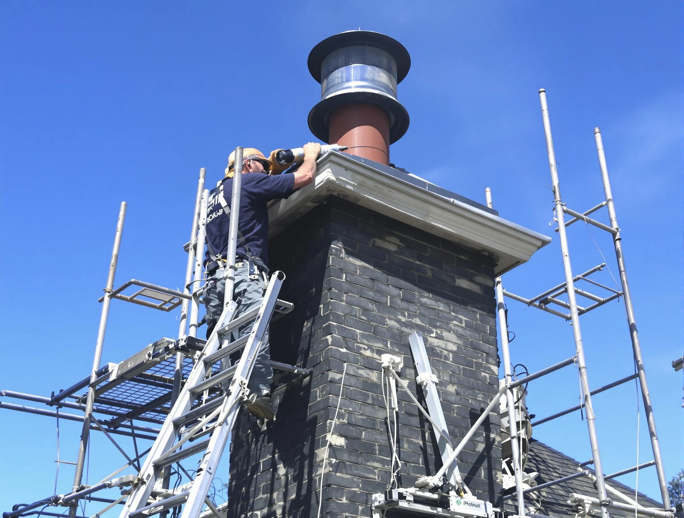 Sturdy chimney crown finished by Belen Chimney Sweep in Belen, NM