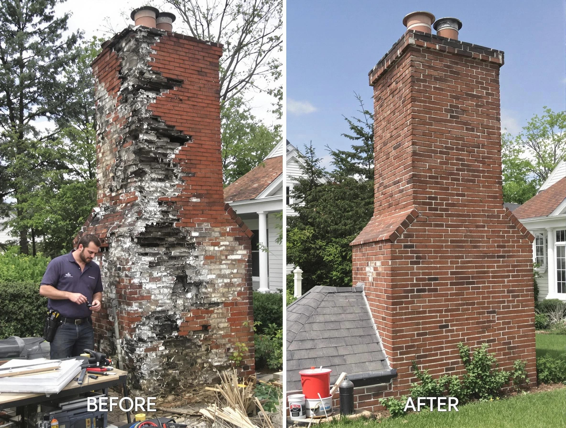 Belen Chimney Sweep performing a full chimney restoration in Belen, NM
