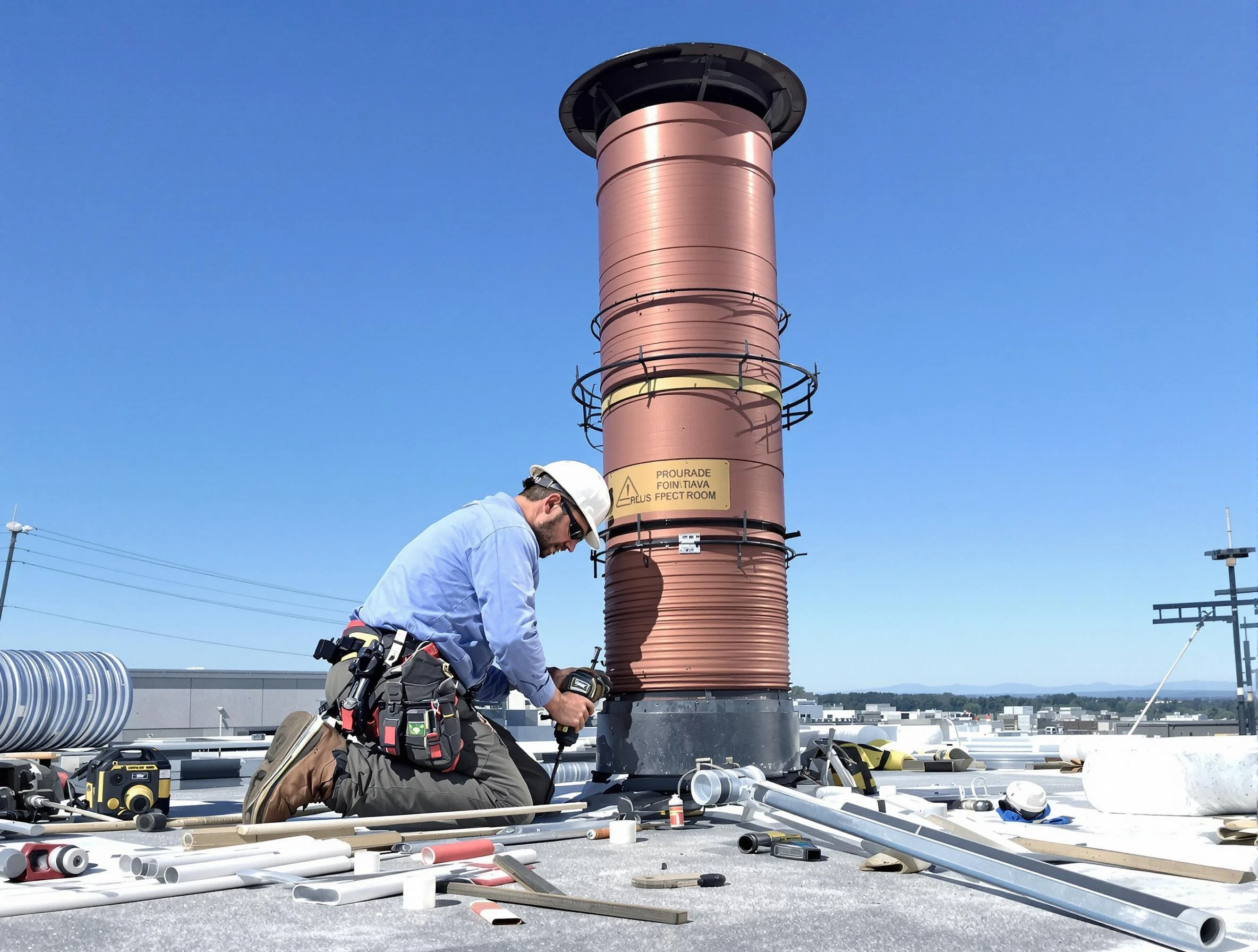 Installed chimney liner by Belen Chimney Sweep in Belen, NM