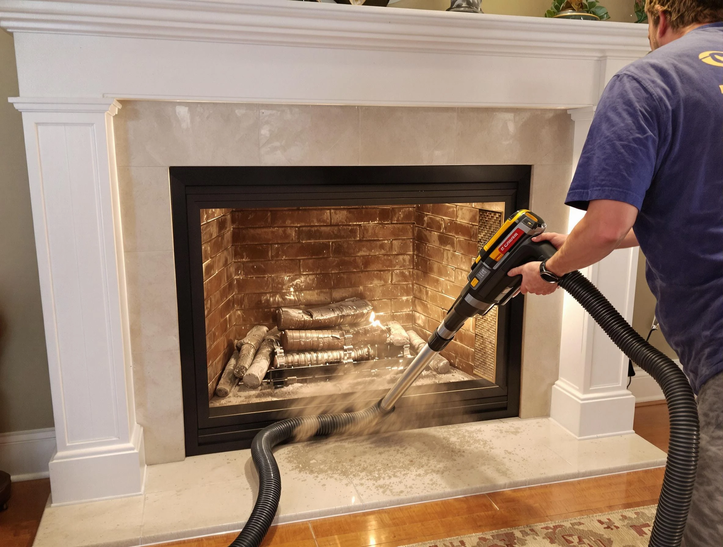 Fireplace cleaning performed by Belen Chimney Sweep in Belen, NM