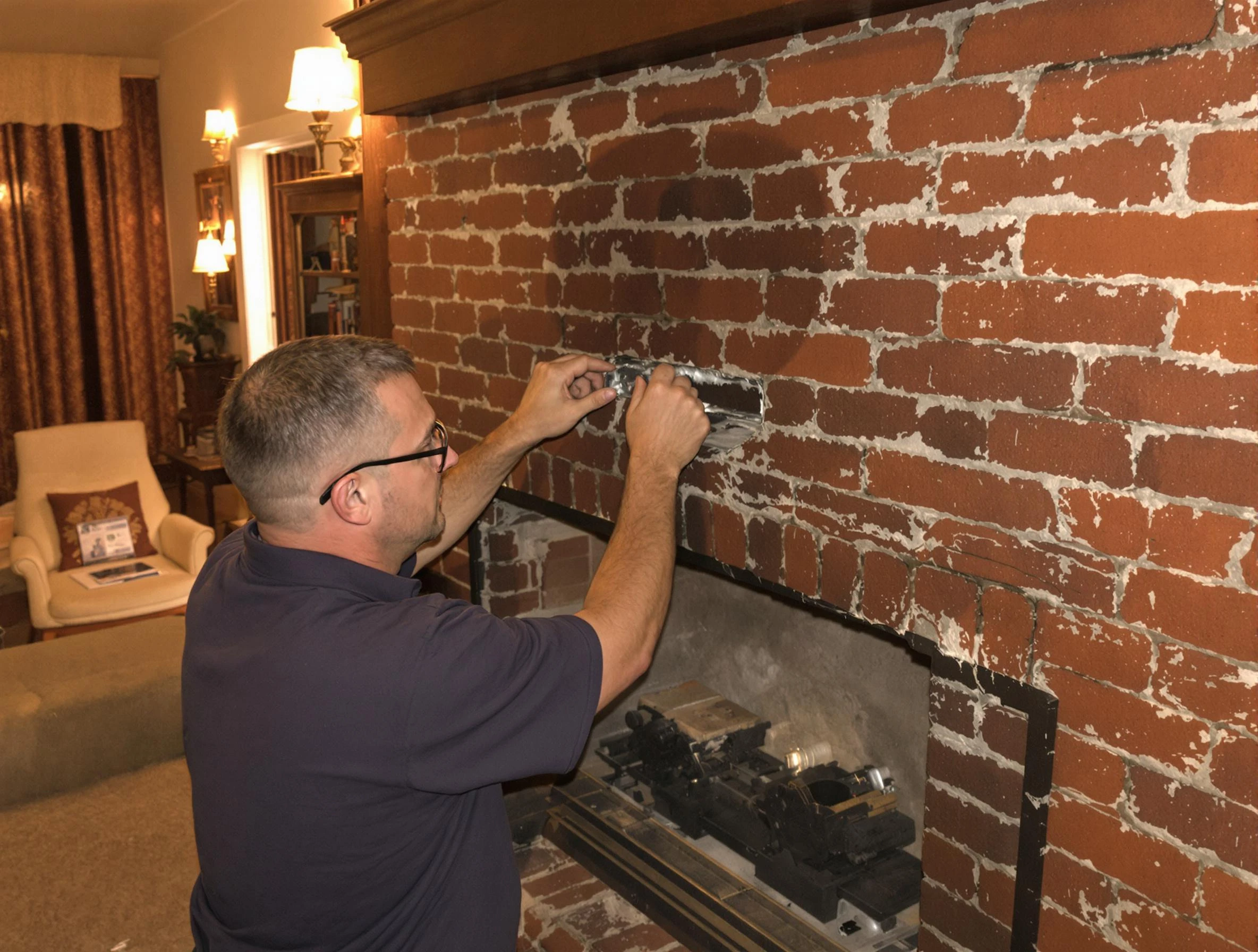 Belen Chimney Sweep expert fixing a fireplace in Belen, NM