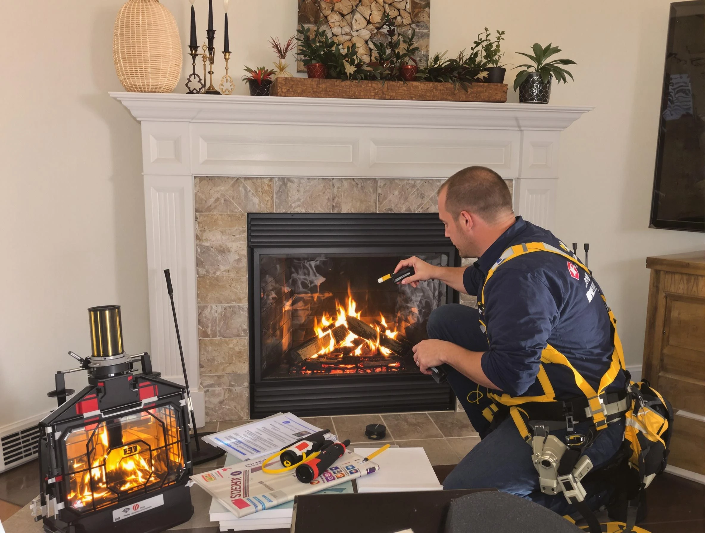 Safety-focused fireplace inspection by Belen Chimney Sweep in Belen, NM